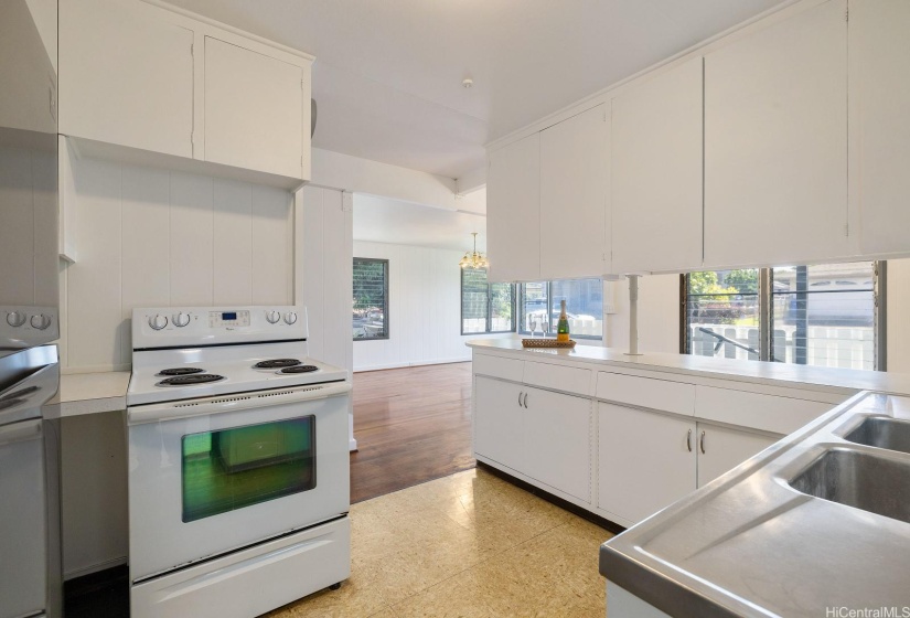 Freshly painted kitchen