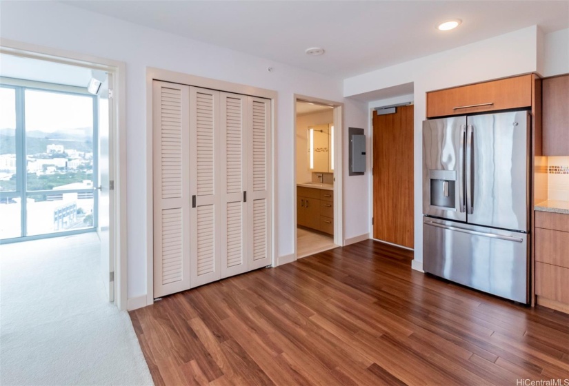 Front Door, Bathroom, and Washer/Dryer Closet