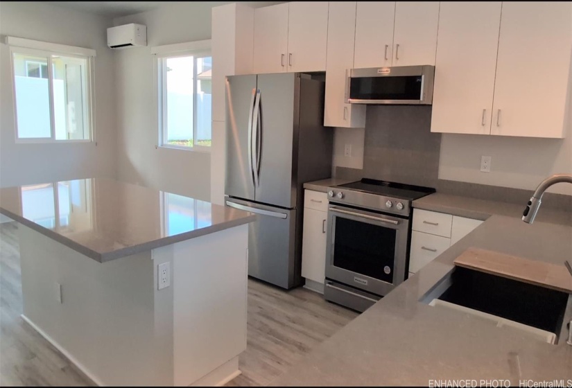 enhanced Kitchen and dining area