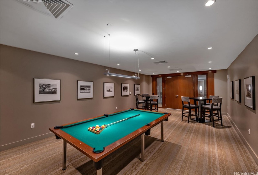 This billiard room is one of the many amenities for you to enjoy.