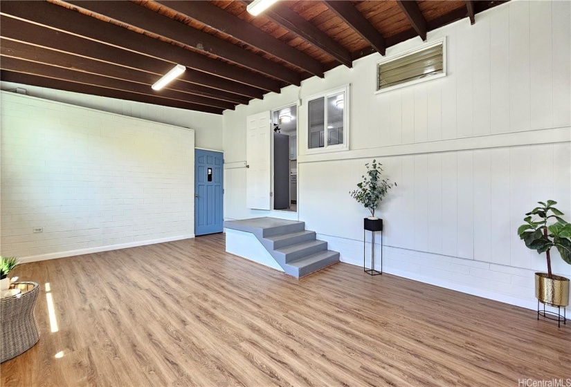 Entrance view on lower level living room
