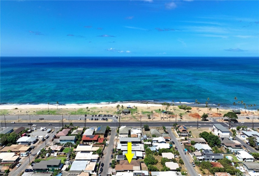 Near the beach and Maili Beach Park