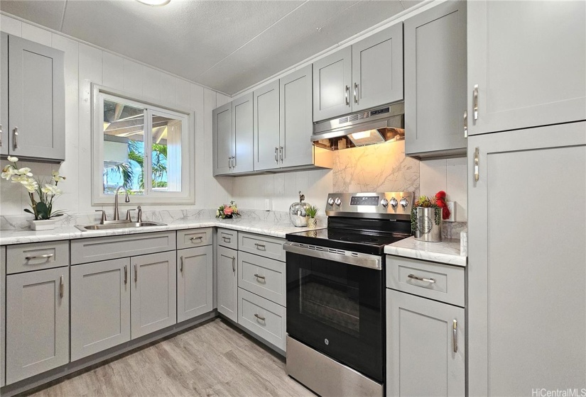 New cabinets and kitchen window