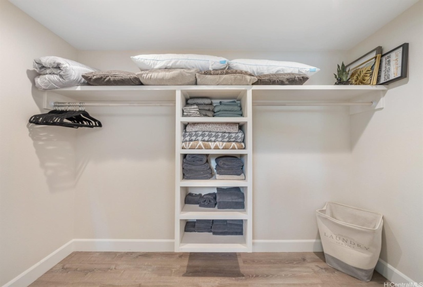 En-suite walk in closet downstairs