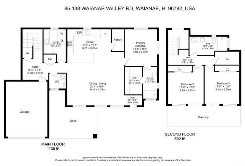 Floor plan is front right side of duplex, But identical layout.