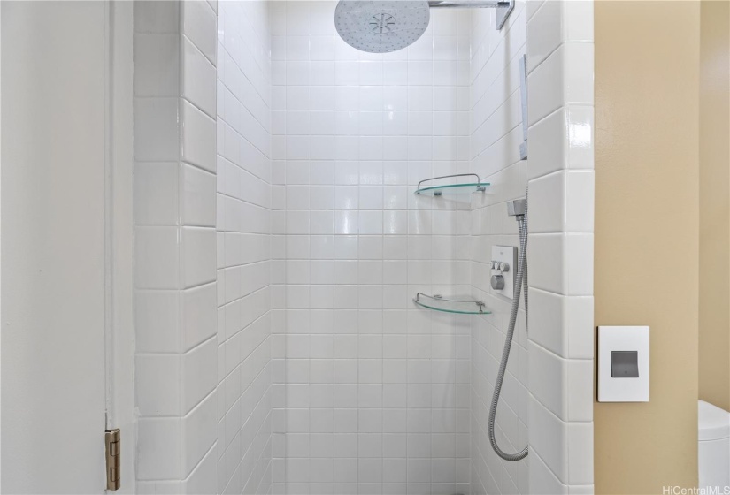 Primary bath separate shower stall.