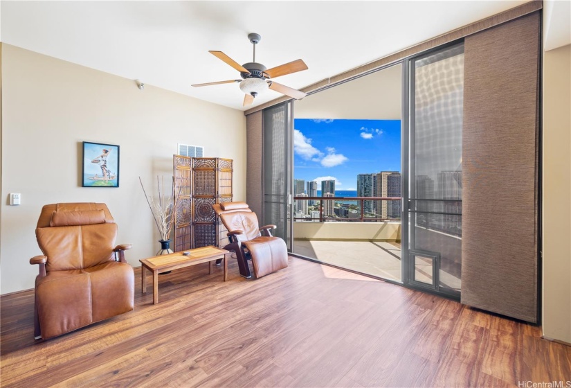 Enjoy the views and breeze from your lounge chairs.