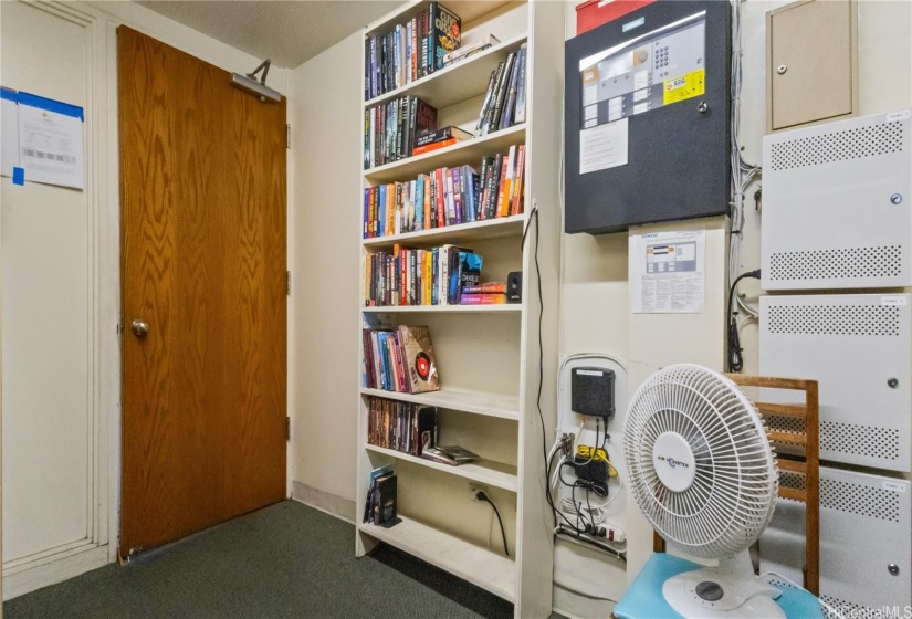 library/security room/guest restroom facility