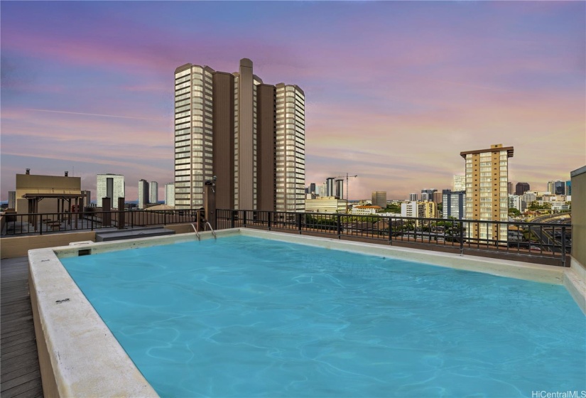 Enjoy a relaxing dip in the pool on the roof top deck where you can catch the sunset