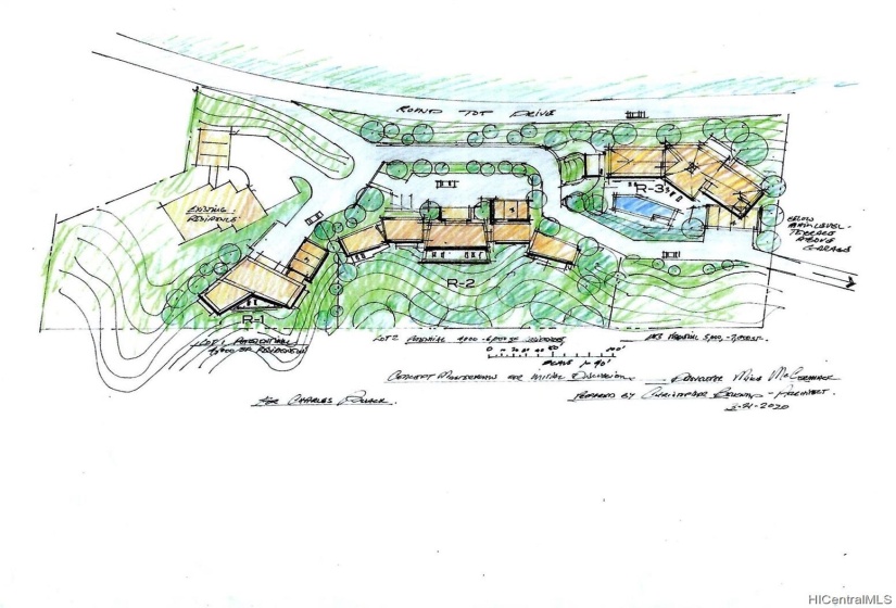 Design plan for 4 estate homes.