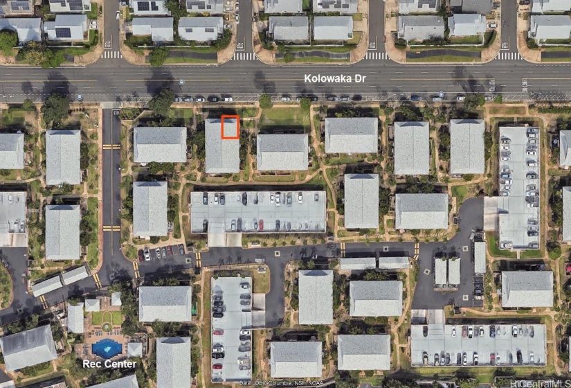 Street parking nearby and lots of grass for pets.