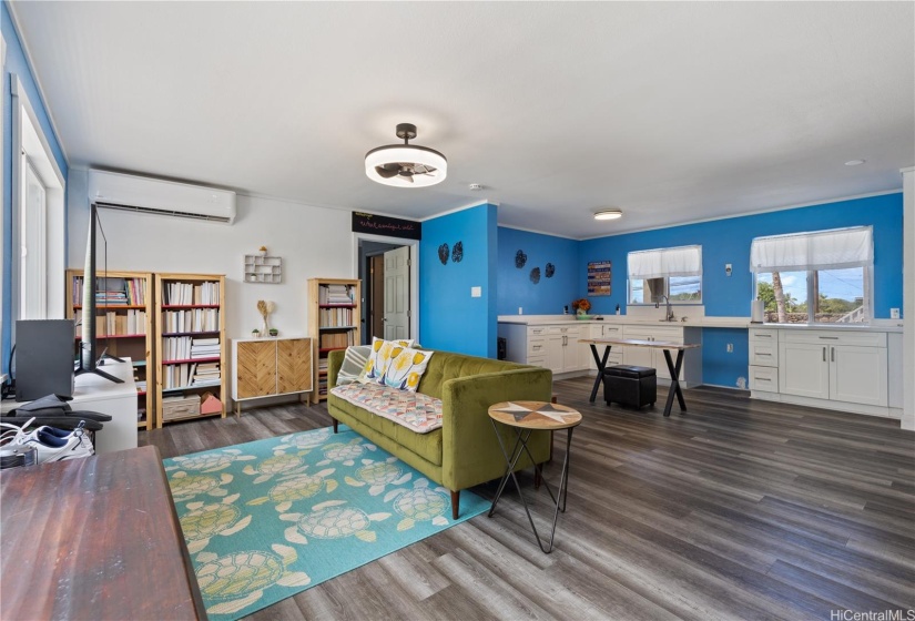 Huge lower level living space for multi-generational generational living or entertaining