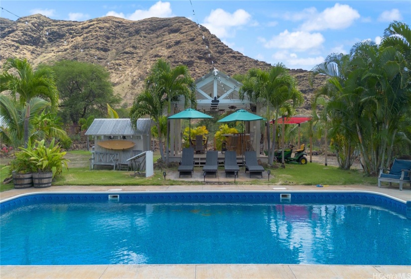 Resort setting with a postcard view