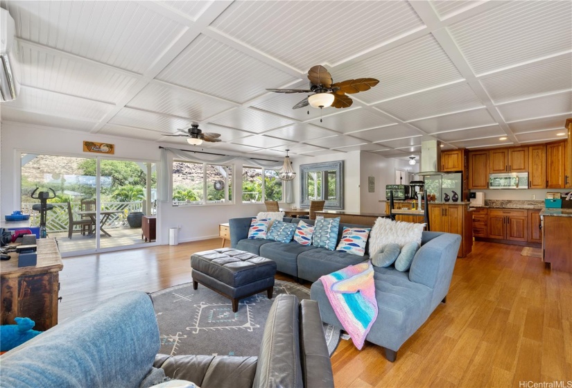 Let the light shine in this large and open floor plan