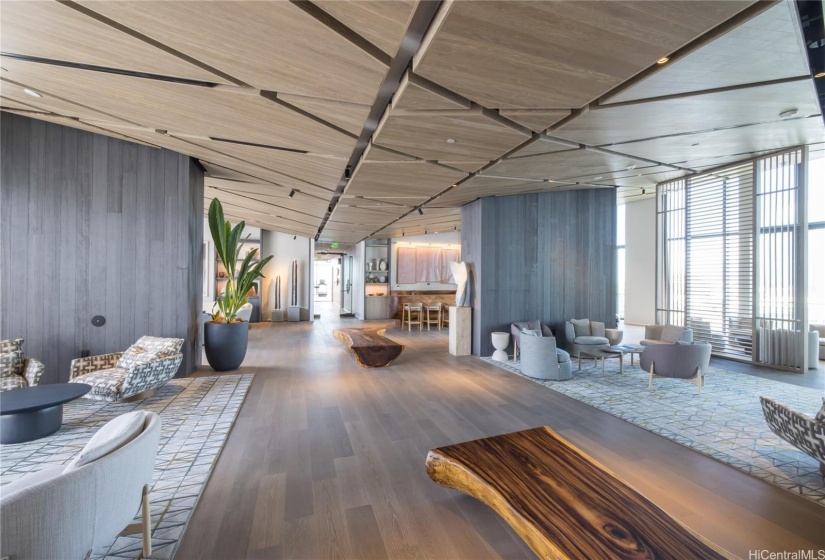 Yet another large amenity room with many options for seating/entertaining/working.