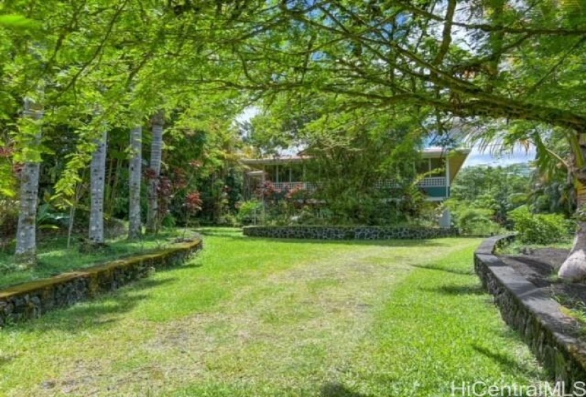 Another view of the property entrce throu the solar powered automatic front gate.