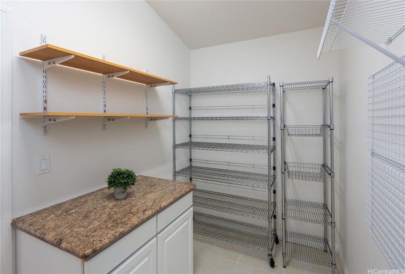 You'll love this large walk in pantry!