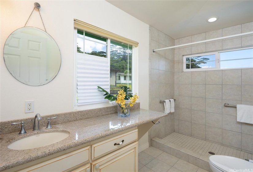 Primary bathroom with walk in shower