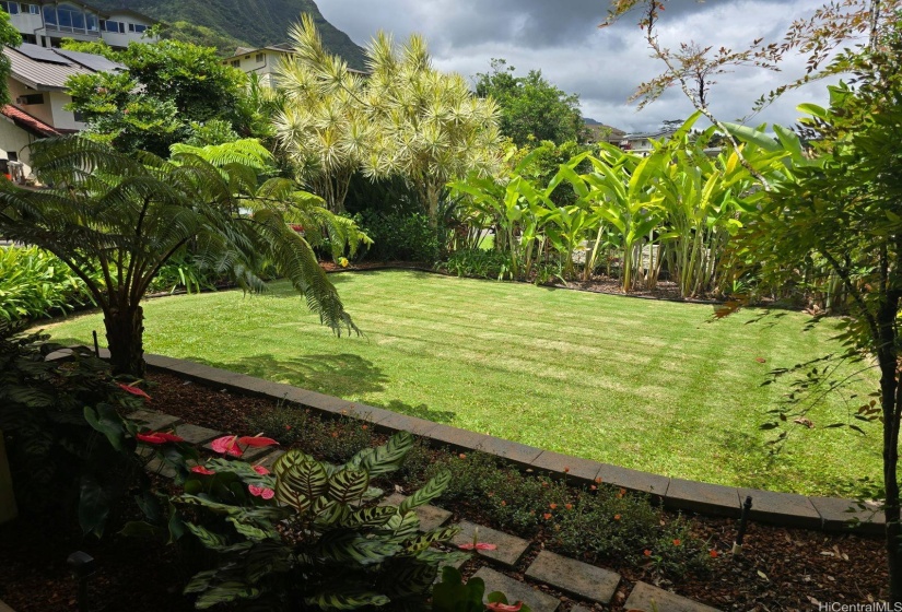 Incredible front yard, on a quiet and level street