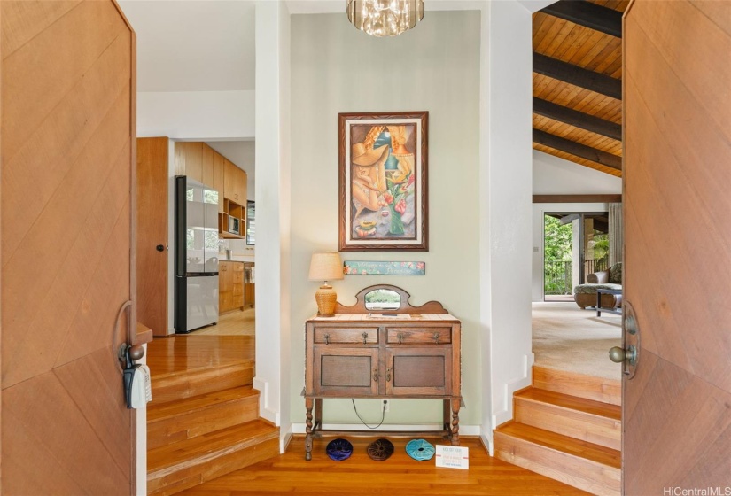 Distinctive entryway to home, so welcoming.  You can get to all six areas of the home easily at this entryway!