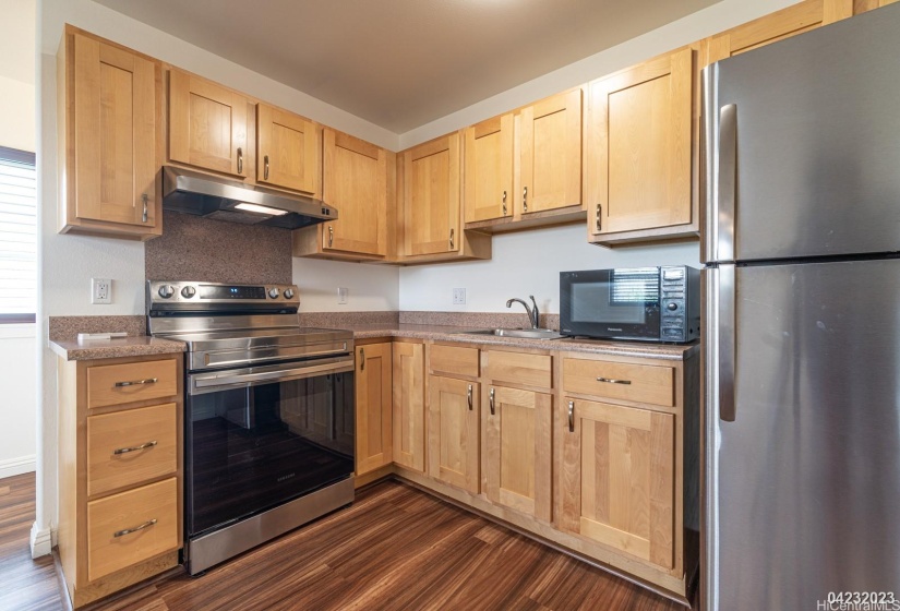 Full legal kitchen in this permitted 