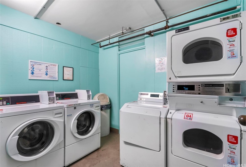 Community laundry offers additional options.