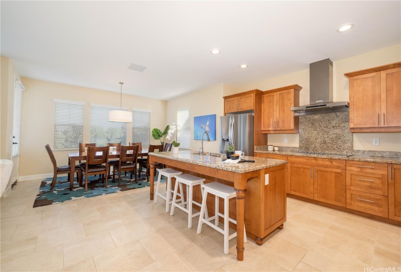 Open concept kitchen area