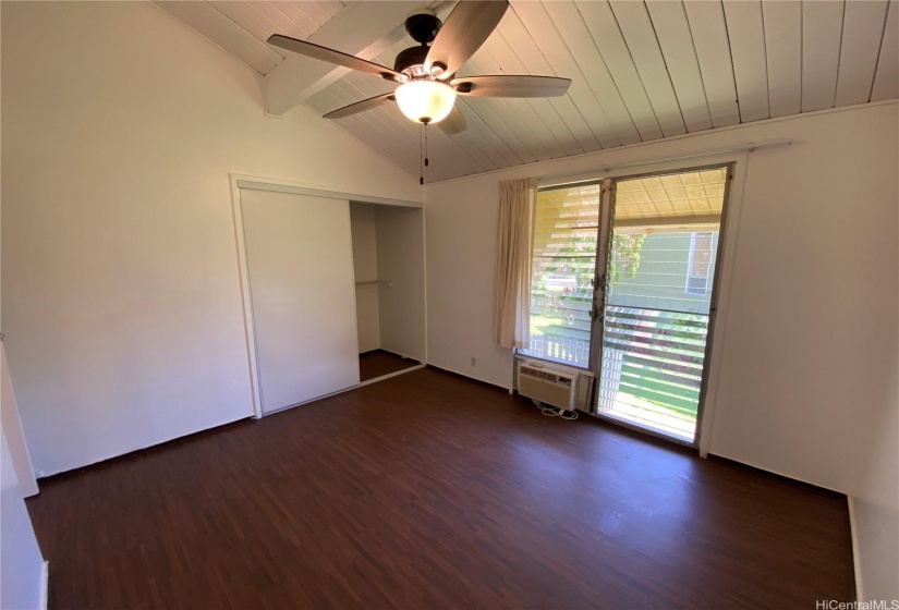 Second bedroom with AC & ceiling fan