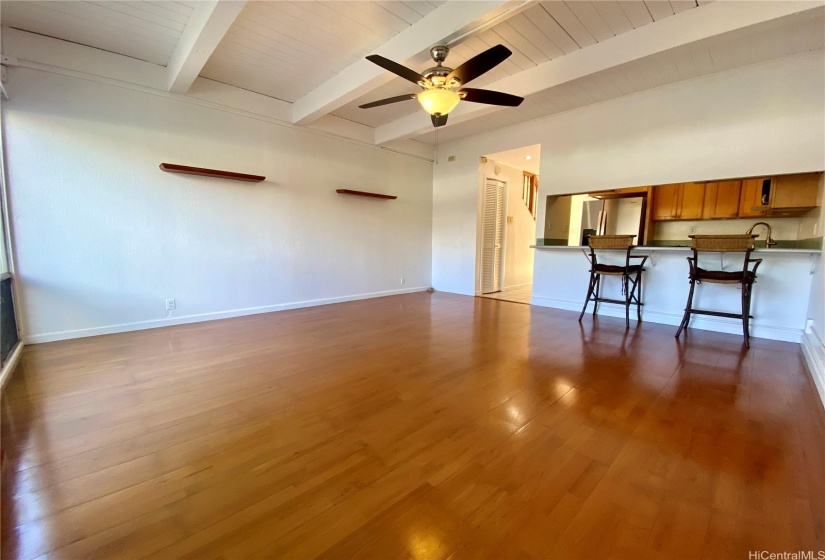 living room looking back towards kitchen