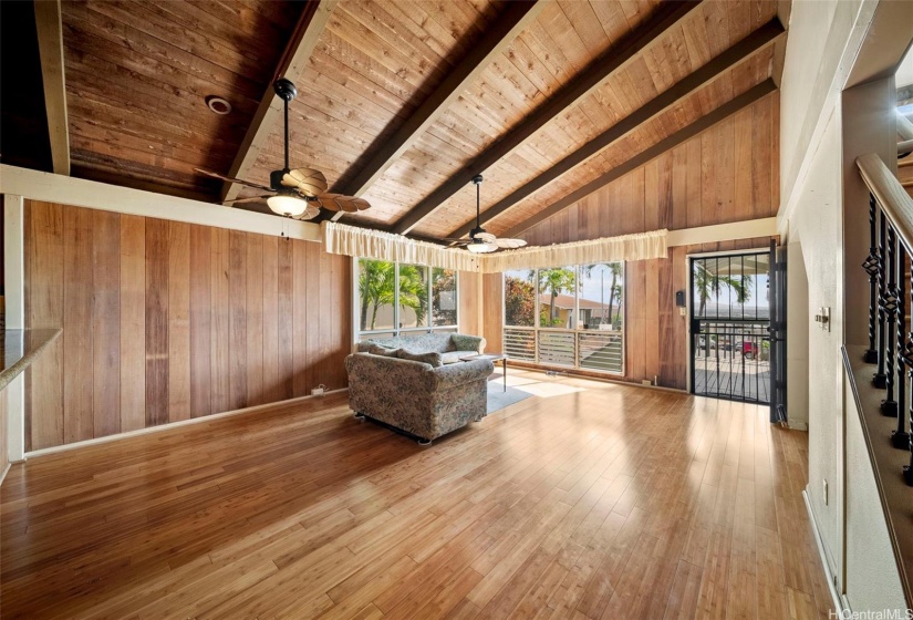 View of the living room and front door