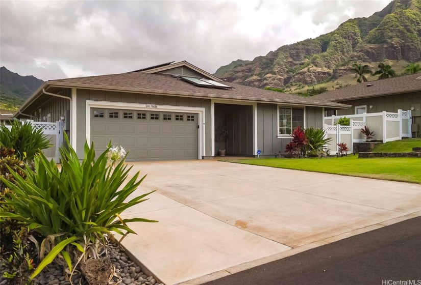 Extra wide and longer driveway provides ample parking.