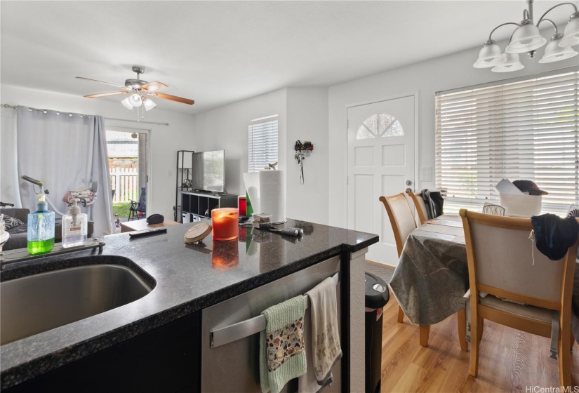 Kitchen to Dining Area & Front Entry