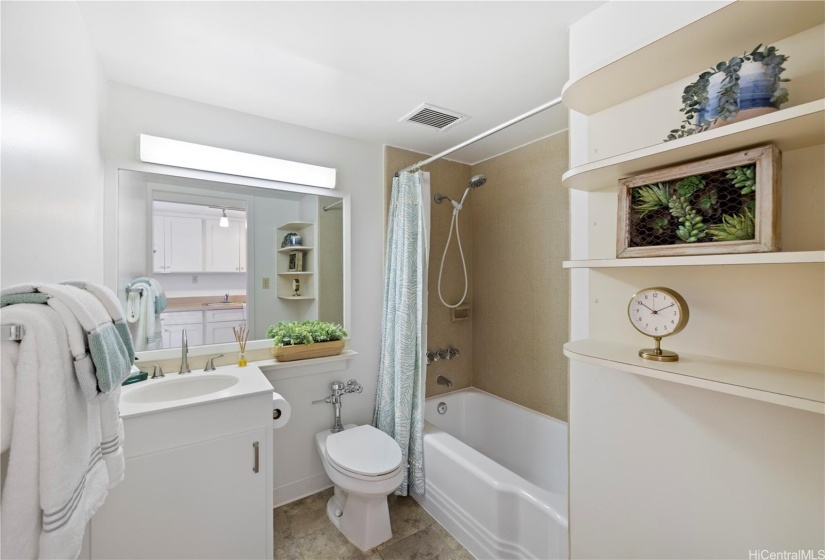 Spacious bathroom. Recently reglazed the bathtub