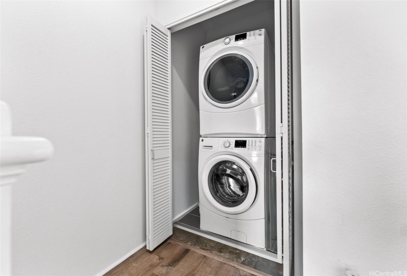 Washer/ Dryer at the top of second floor landing.