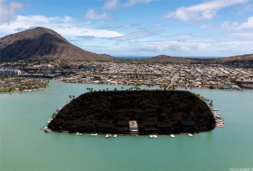 Koko Isle, a completely private man made island accessed via a bridge.