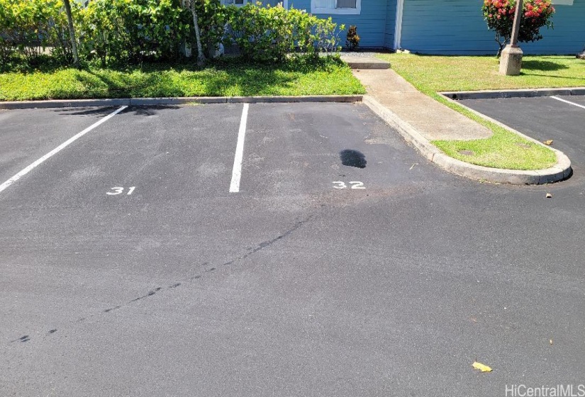 2 parking stalls fronting unit