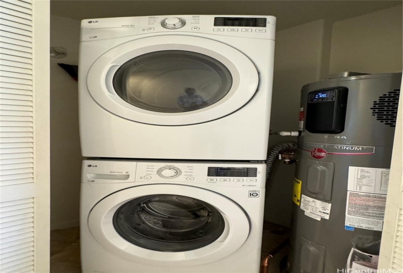 Washer, dryer, energy saving water heater.