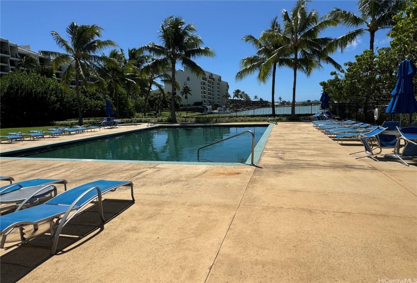 Main pool with marina view