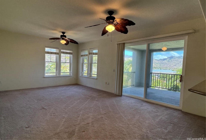 Living room with Marina View