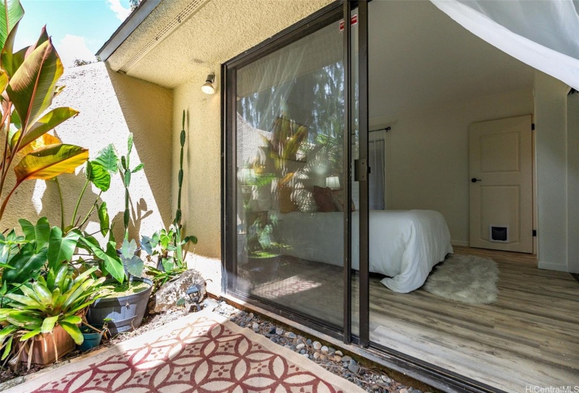 Courtyard off of primary bedroom