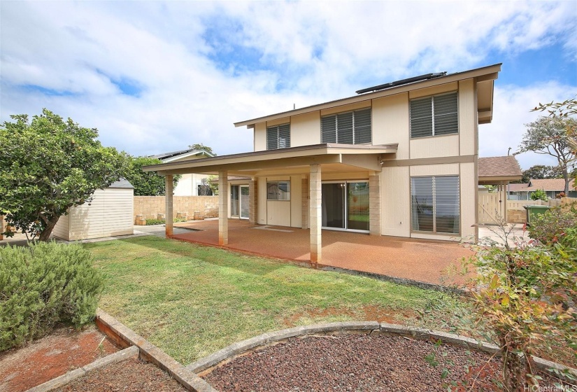 Huge low maintenance backyard.