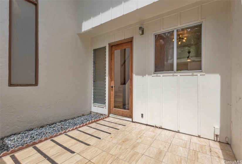 View of Front Door from Interior Front Courtyard