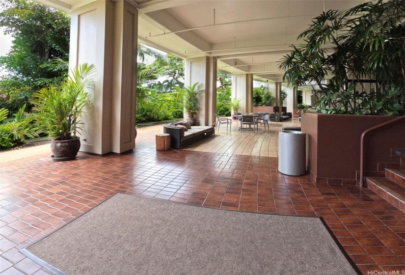 Comfortable seating area adjacent to lobby