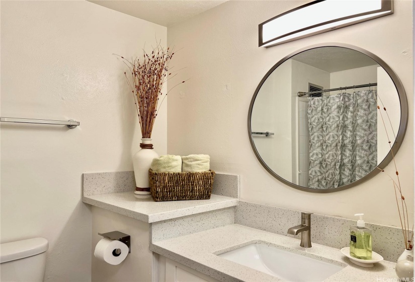 New Quartz Counters & Re-glazed tub