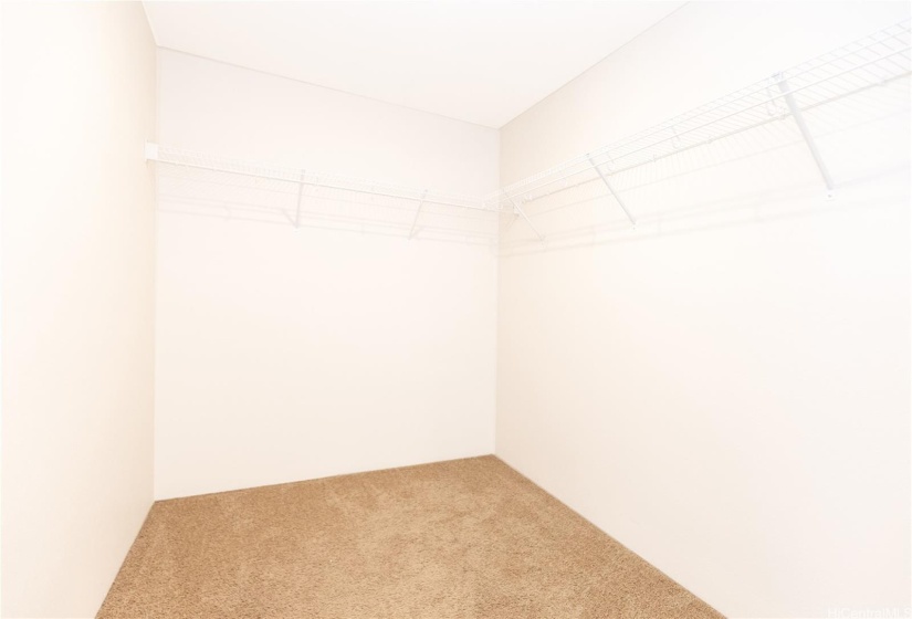 Primary bedroom walk-in closet