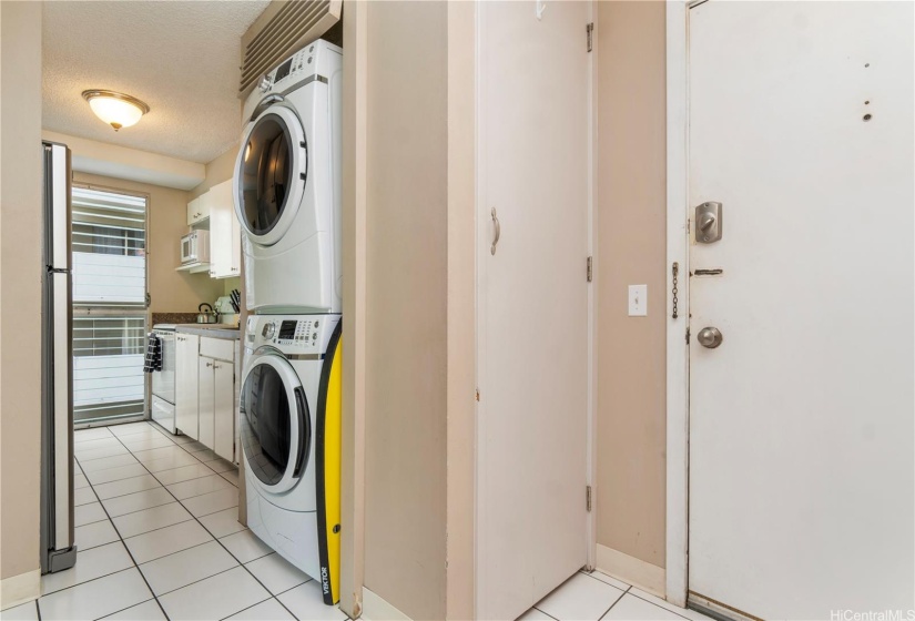 Full size washer and dryer.