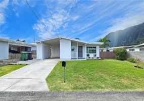 Newer concrete driveway and walkway