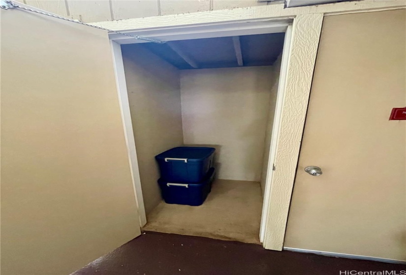 Outside storage closet