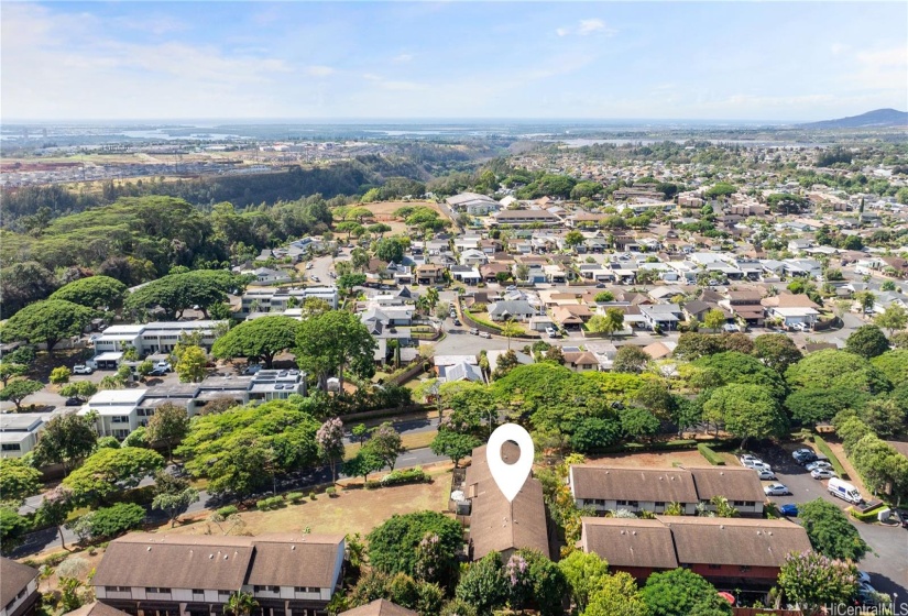 drone shot of prime location in Mililani town