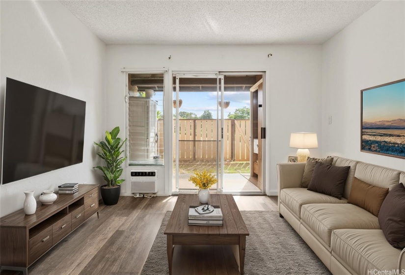 virtually staged living room